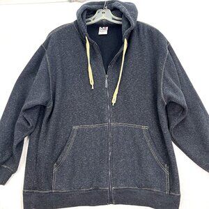 21 PRO USA SPORTSWEAR Hoodie Full Zip Men’s Size XL Dark Gray Heavy Soft